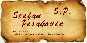 Stefan Pešaković vizit kartica